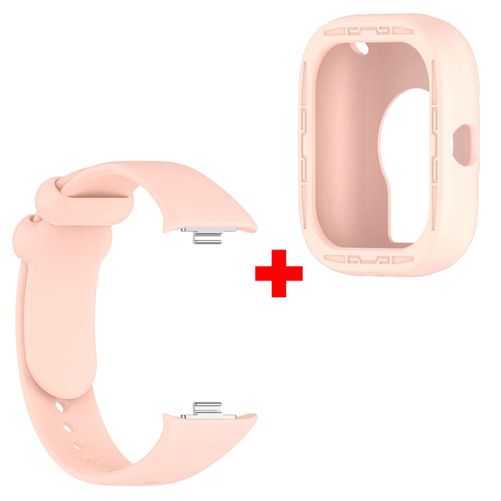 Silikon-Uhrenarmband + Schutzhülle Für Redmi Watch 4 Armband Armbandband Riemen Stoßfeste Displayschutzhülle Hülle