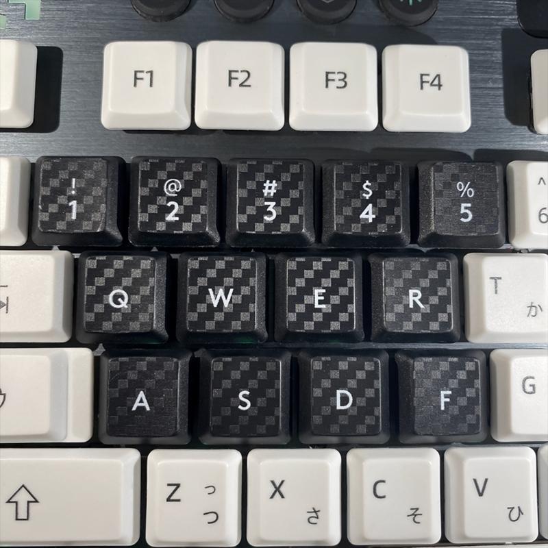 DIY Customs Keyboard Keys 17Pcs Keycap Carbon Fiber Texture Nonslip Cover for G915/G813/G815/G913 TKL