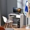 Office Desk, 80x45x75 cm Space-Saving Desk with Keyboard Tray, Document Drawer, White