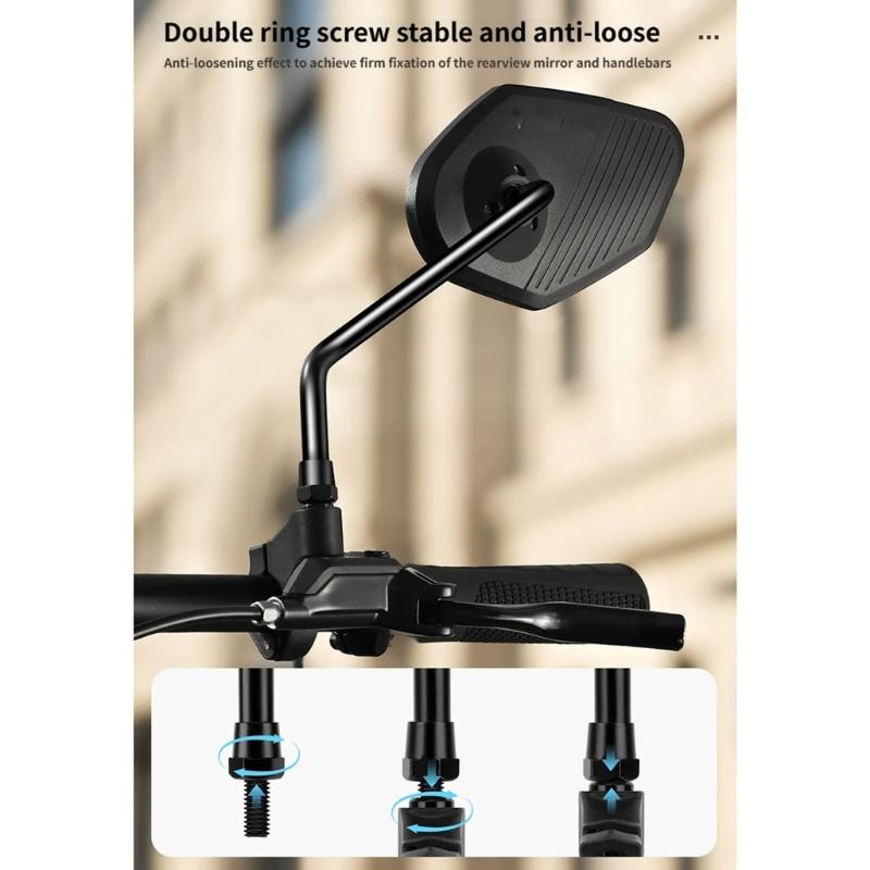 Bicycles 360 Degree Rotatable Handlebars Rearview Reflector Safety Mirror Adjustable Handlebar Bikes Rear View Mirror