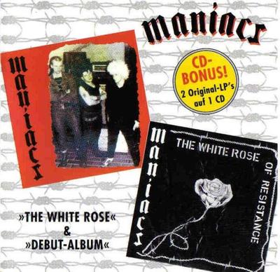 CD MANIACS - "The White Rose" & "Debut-Album" SNAKECD35 A.M. Music 1992 Germany Rock Used