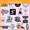 Adorable Cartoon Animal Alphabet Metal Badge Cute Brooch Accessory Set For All Ages