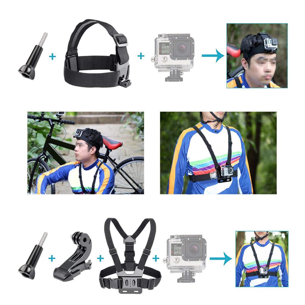 For GoPro Hero 12/11/10 Chest Harness Mount with J Hook Camera Fixation Mounts Cameras Bracket Holder Action Cameras Accessories