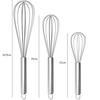 3pcs Stainless Steel Egg Whisk Set Kitchen Wire Balloon Whisk For Milk Egg Beater Mixing Baking Tools