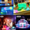 LED Pool Lights Set with Timer Function Remote Control IP68 Waterproof 16 Colors 3 Modes Rechargeable Underwater Pool Lights