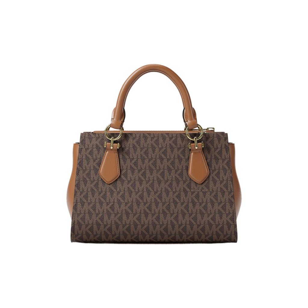 Michael Kors Marilyn Brand Print Canvas Tote Bag Small Women Tote Bags Brown 35F5G6AM1B-BROWN