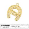 ZHUKOI Western Cowboy Desert Metal Pendant Golden Plated with CZ Stone Jewelry Accessories :VD1757-VD1765