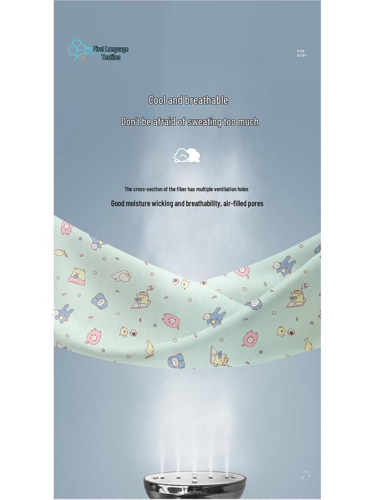 Baby Cotton Double-Layer Gauze Swaddle: Cartoon Towel Blanket & Sleepwear for Newborns - Spring/Summer