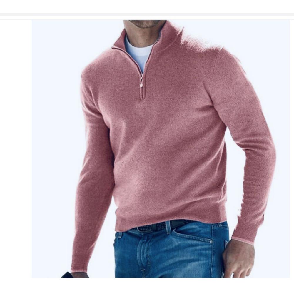 Xita Fashion Populaire Kasjmier Trui met Lange Mouwen Heren Herfst Winter Basislaag 5XL roze