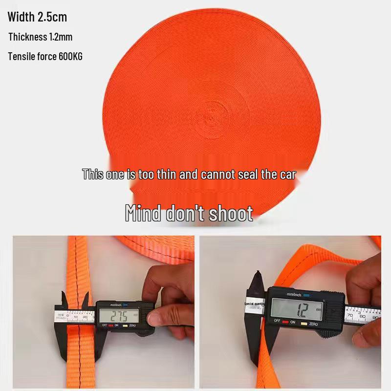 Strapazierfähige Zurrgurte für LKW und Anhänger - Flachband aus Polyester für Fracht-, Brems- und Abschleppseile.