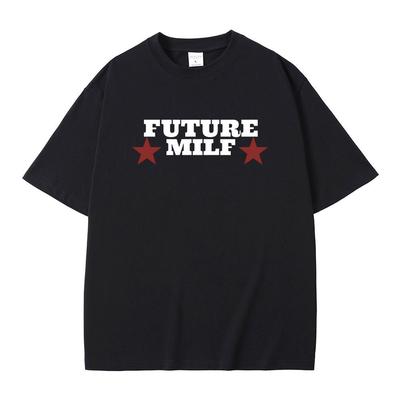 Camiseta con estampado gráfico de rapero Future Milf para hombre y mujer, camisetas vintage de hip hop de gran tamaño para hombre, moda casual
