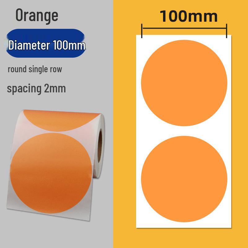 Color Coated Self-Adhesive Barcode Label Paper - Round Stickers In Various Sizes