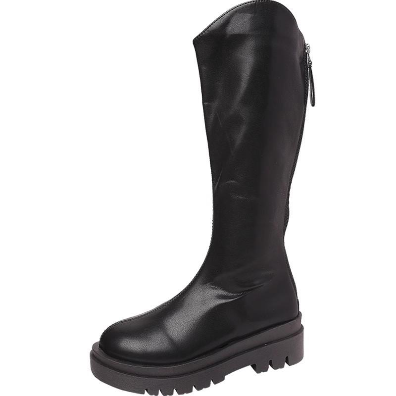 Fashion Versatile But Knee Boots Women's 2025 Summer New Retro Thin Small Thick-soled Heightening Knight Boots