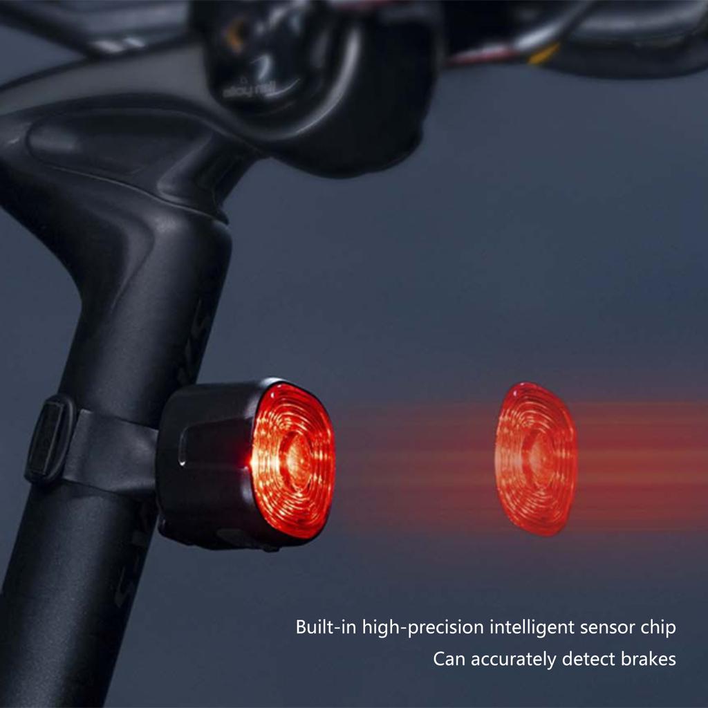 Intelligent Bike Tail Light Led Warning Flashlight Easy Mount Cycling Safety Brake Taillight Sensing Bicycles Rear Ligh