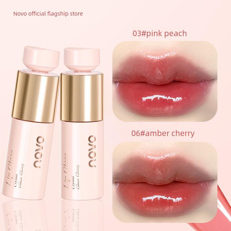 Novo Hydrating Lip Glaze for Plump Lips, Mirror-Like Lip Gloss, Brightening and Moisturizing, Leaves Lips Dewy and Non-Drying, Lip Makeup Online