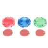 3 Pcs Pin Cushion Pink Blue Green Round Plastic Magnetic Sewing Needle Holder Disc Needle Suction with 48 Needle