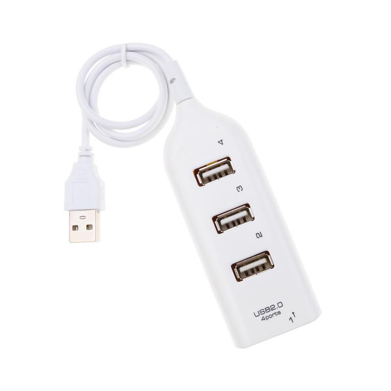 

Автомобильный разветвитель USB 2.0 высокоскоростной 4-портовый USB-концентратор разветвитель разъема адаптер для ПК компьютера офиса домашнего телефона авто белый
