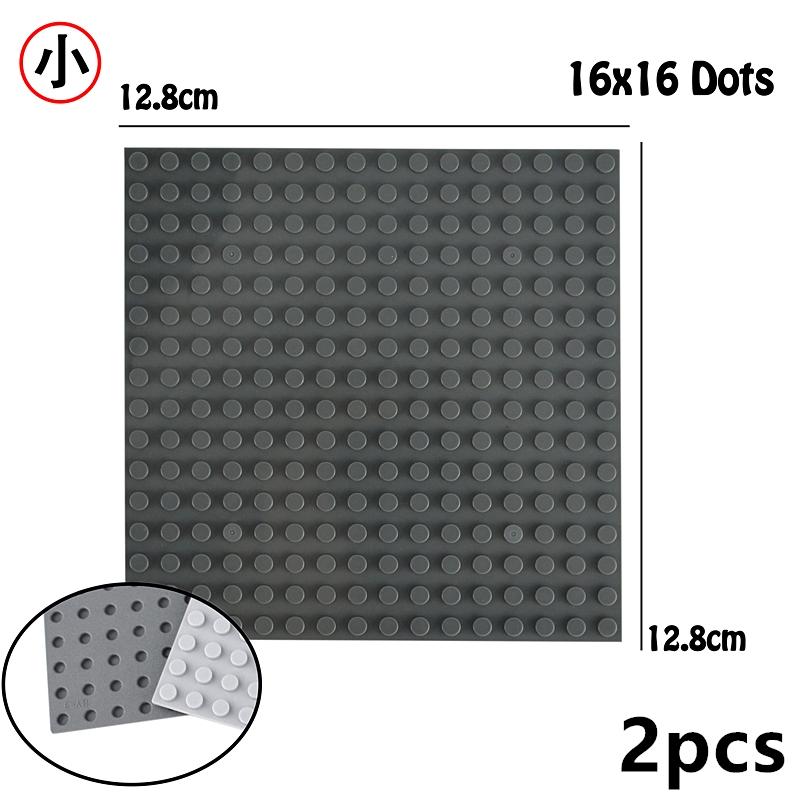 

Non-Toxic 2Pcs Diy Building Blocks 16*16 Dots Educational Assemblage Construction Base Plates 16X16 Thin Figures Bricks Baseplate For Kids