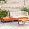 VidaXL Garden Sofa with Cushions and Footrest, Seat with Backrest, Outdoor Patio Backyard Terrace Furniture, 838186