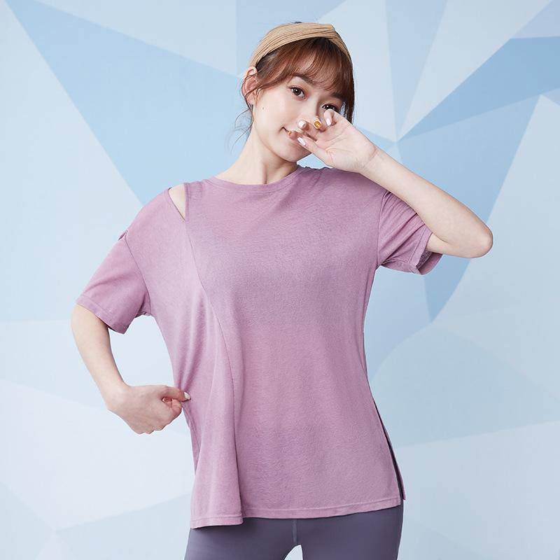 

Летняя одежда для йоги, женская свободная спортивная быстросохнущая беговая сетчатая блузка с короткими рукавами и повязками, футболка для фитнеса