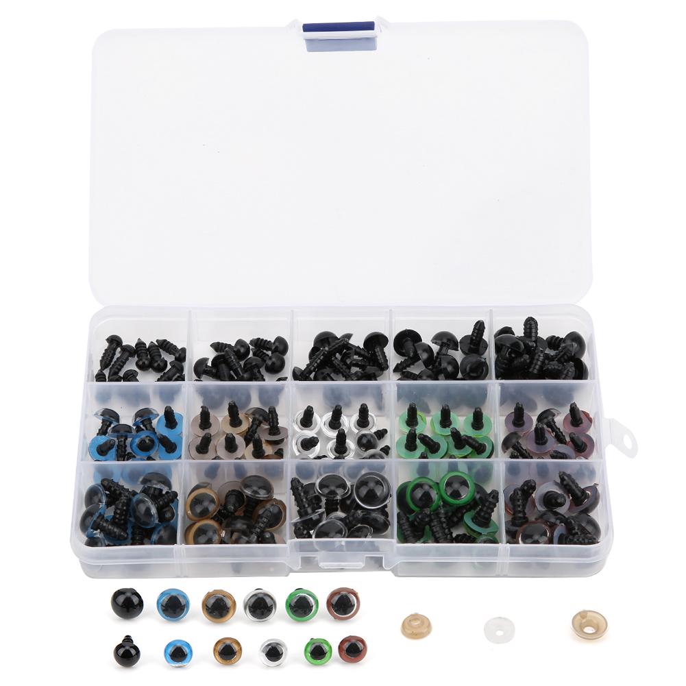 

264 шт. Игрушечные пластиковые глаза разных цветов, кукольные глаза ручной работы, аксессуары для игрушек DIY(264pcs )