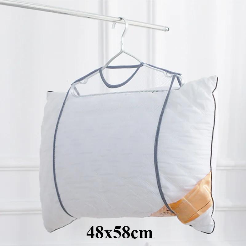 Hanging Pillow Drying Rack Outdoor Windproof Pillow Drying Net Multifunctional Large Capacity Dryer Bags Organizer