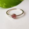 Natürlicher rosa Turmalin 925 Sterling Silber handgefertigter Ring Gr. 7,75 US, ein 100-Geschenk