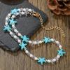 Ornaments Bohemian Style Necklace Adjustable Beach Beaded Necklace Fashion Starfish Necklace  Beach