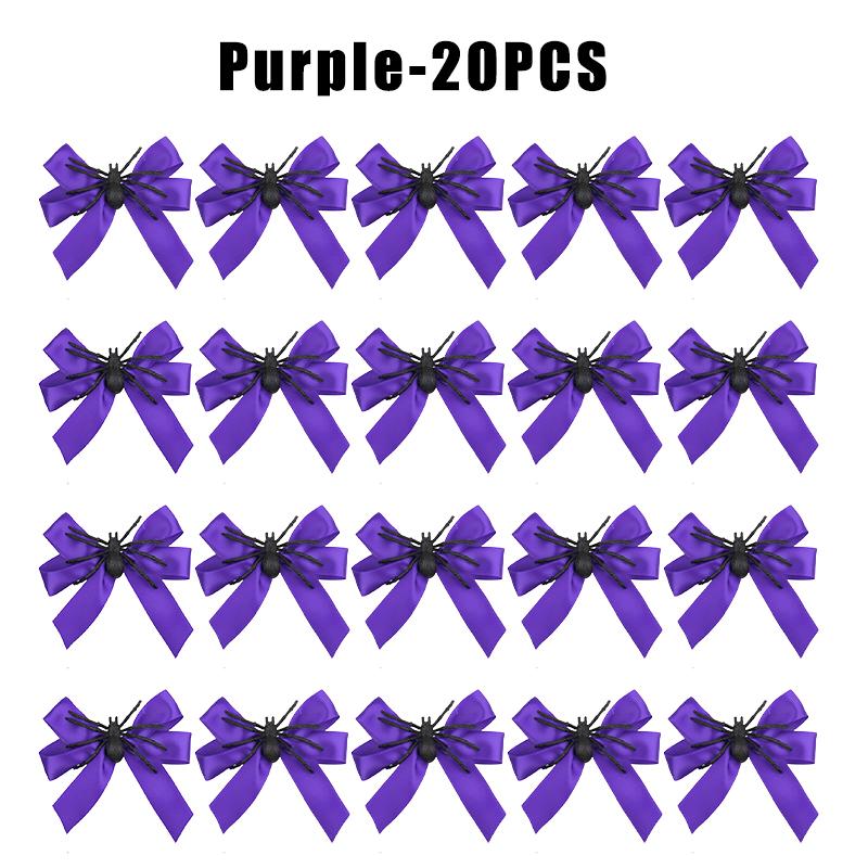 Cute Halloween Spider Hair Clip Bow Decorated Gothic Hairpin Funny Side Clip For Bangs Creepy Party Accessory Women Girls