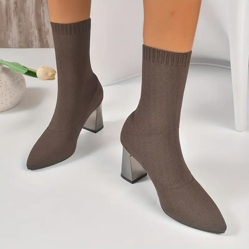 Fashion Aphixta Beige Cotton Fabric Women Ankle Boots 5cm High Heels Modern Boots Big Size42 Shoes Woman Boats botines para mujeres