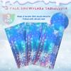 3 Pack Iridescent Winter Snowflake Plastic Tablecloth Decorations, Holographic Blue and Purple Snowflake Winter Wonderland Disposable Table Cover for