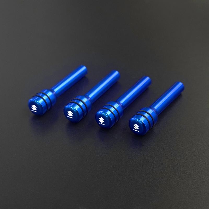 4PC Car Door Lock Pins Screw Knob Aluminium Alloy Button Handle For Suzuki Jimny Swift Samurai SX4 Ignis S-cross Sticker Decal