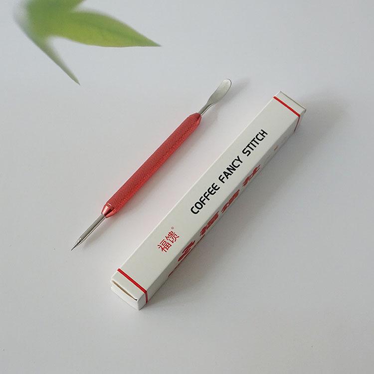 Stainless Steel Latte Art Carving Needle with Ebony Handle