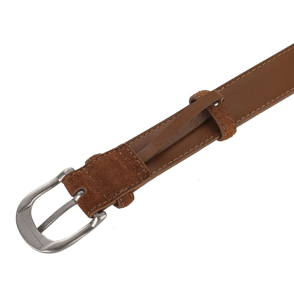 Luxury Design Suede Leather Belt Casual Business Waist Strap Retro Pin Buckle Waistband Gifts