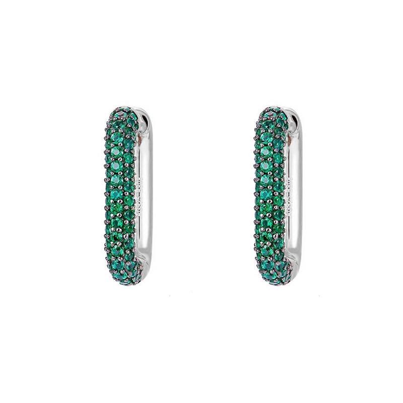 CRMYA Copper Gold Plated Earring Set For Women Color CZ Zircon Piercing Clip Hoop Dangle Earrings For Women Jewelry Wholesale