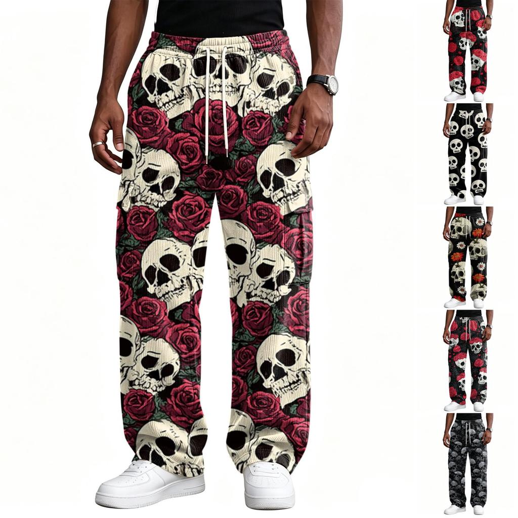 Men's Loose Fit Wide Leg Casual Pants Streetwear Comfortable Trousers