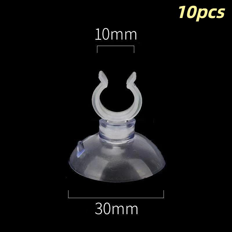 10Pcs Fish Tank Suction Cup Holders Secure Grip Fit Air Tubing Pumps Heater Hoses for Freshwater Aquarium Setup