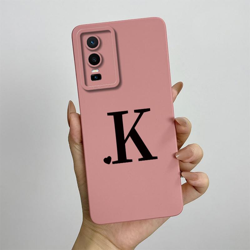 Cover For Vivo Y76 5G Case Love Heart Letters Liquid Soft Silicone Phone Case For Vivo Y76 VivoY76 Y 76 V2124  Back Cover Coque