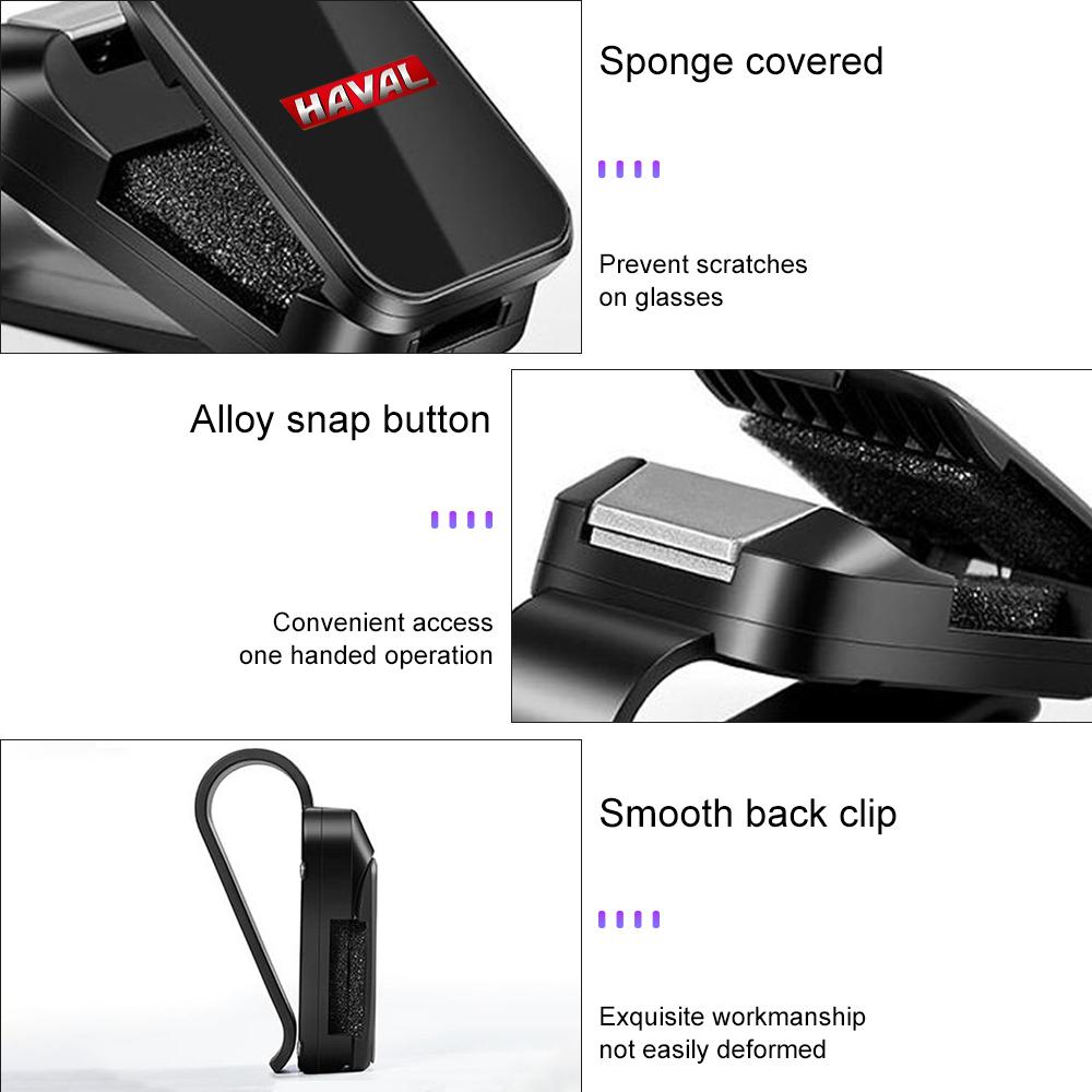 1PC Car Sun Visor Glasses Clips For Haval H6 Jolion H9 F7X F7 Dargo H1 H2S M6 H3 H4 H5 H7 Car Interior Eyeglasses Storage Holder