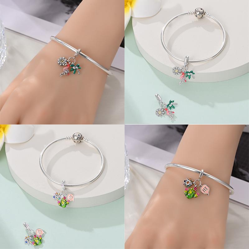 Sweet Copper Princess Dress Rabbit Koala Rainbow Horse Cat Charms Beads 3Mm Diy Fine Jewelry Gifts