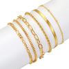 European and American style bracelets, high-end, personalized, light luxury chain gold jewelry, silver titanium steel niche jewelry for women