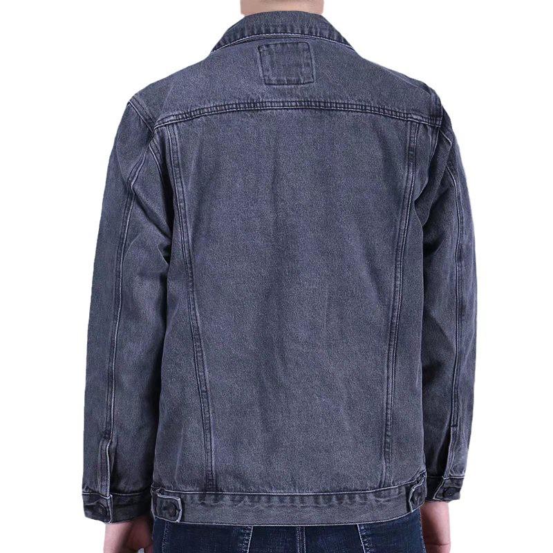 Giacca di Jeans Nera alla Moda da Uomo, Primavera 2023 – Stile Coreano, Cappotto con Revers Resistente all'Usura