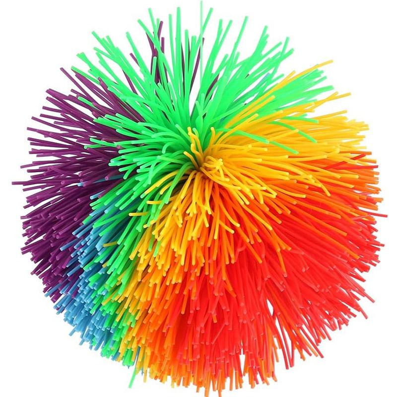 

Rainbow Rubber Stringy Balls Sensory Fidget Toys For Kids Party Favors Classroom Prizes School Gifts For Students Outdoor Fun (As shown-31596)-