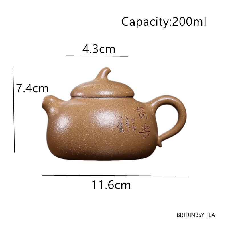 Chinese Yixing Purple Clay Teapot Tradition Household Beauty Tea Pot Handmade eggplant shape Kettle Zisha Teaware Tea Set 200ml