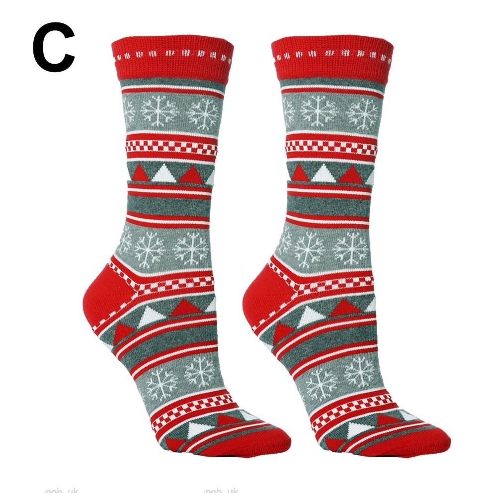 Xmas Gift Cotton Knit Novelty Christmas Socks Man Woman Lady Santa Stockings Santa Claus