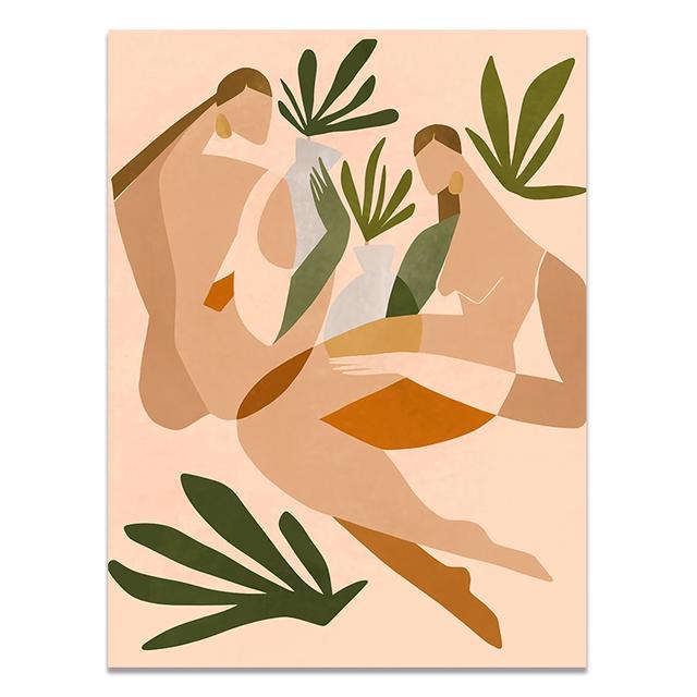 Abstract Modern Girl Body Wall Art Canvas Painting Nordic Posters and Prints Wall Pictures for Living Room Bedroom Home Decor