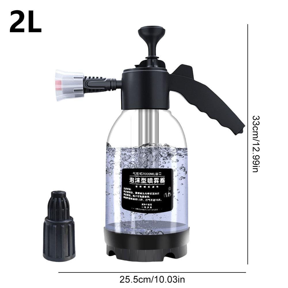 

2 л Пенораспылитель Пена для мытья автомобиля Распылитель для автомобиля Распылитель высокого давления Ручной насос Давление воздуха Распылитель воды Аксессуары для мойки автомобиля