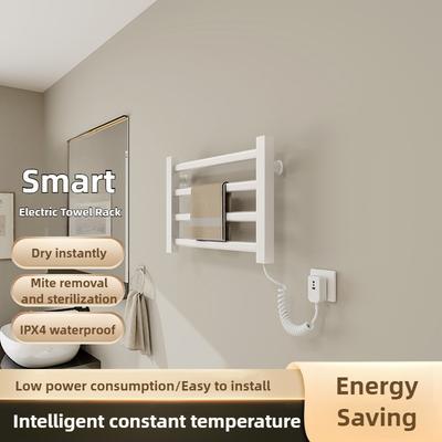 Household Bathroom Electric Towel Rack Intelligent Constant Temperature Drying Equipment Aluminum Alloy Towel Storage Rack