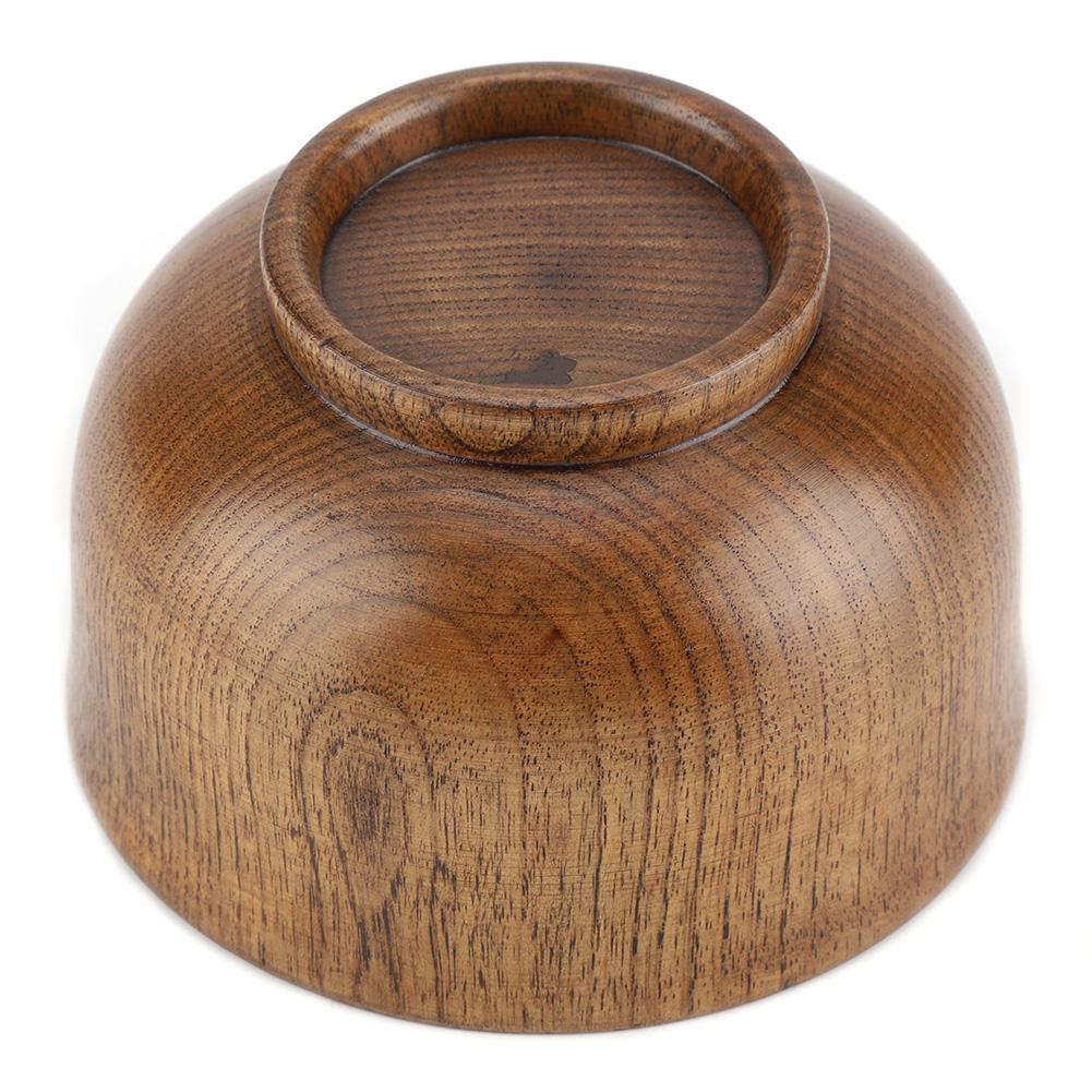 Child Kid Wooden Handmade Bowl Food Container Heat Resistant Tableware