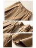 Women's Summer Cotton-Linen Wide-Leg Shorts, Loose Button-Waist, Korean Style, Plus-Size Casual Five-Point Pants